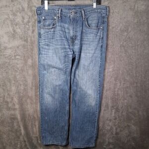 Levis 569 Jeans Mens Size 33x30 Medium Blue Loose Straight Fit Denim Baggy